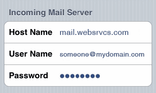 Apple Incoming Email Server Settings