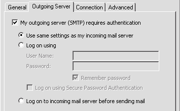 Outlook 2002 / XP Outgoing Authentication