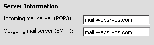 Outlook 2002 / XP Server Information